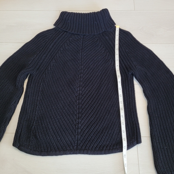 Rag & Bone Chunky Black Knit Sweater Women’s Size S - Flared Bell Sleeves - Picture 4 of 8
